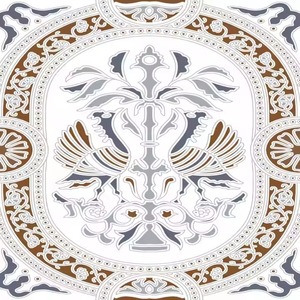 Carreau de céramique de fleur peinte à la main de style marocain 300x300mm mur de sol d'art classique - Product Image 6