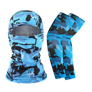 Custom Ice Silk Cooling Mask Balaclava Set Camouflage Print Sun <b>Protection</b> Outdoor Sports Bandana and <b>Arm</b> <b>Sleeves</b> DDP Shipping - Product Image 4