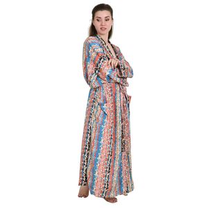 Seidiger Women's Sleepwear 3er Set Sari Pyjama Kimono Cami Top <b>Boxer</b> Luxurious Boho Royal Beach Cover Cardigan for Beach Lounge - Product Image 5