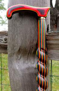 CON CÓMODO BASTÓN DE RESINA DE MADERA ANTIDESLIZANTE con mango fuerte de múltiples formas para rehabilitación de personas mayores - Product Image 5