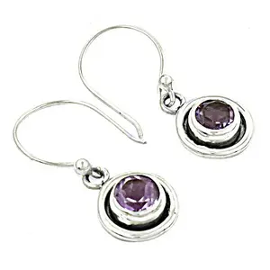 Women's Daily Wear 925 Silver <b>Stud</b> <b>Earrings</b> with <b>Amethyst</b> and Garnet 14K Gold Plated Cute Style for Engagement - Product Image 2