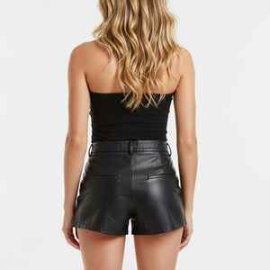 กางเกงขาสั้นผู้หญิงแบบผูกเชือกลายจุดผ้าวิสคอส/โพลีเอสเตอร์เอวกลางระบายอากาศลำลองซักเบาสไตล์ฤดูร้อน - Product Image 4