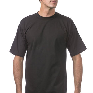 Moda Streetwear Pro Club Hombres Peso pesado Algodón Manga corta Cuello redondo Camiseta Estilo hip-hop Logotipo personalizado Camiseta para hombres - Product Image 4