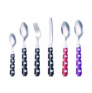 Ensemble de couverts aspect attrayant ensemble de vaisselle en acier inoxydable poignée en résine Design acier miroir artisanat métal argent Ware - Product Image 5