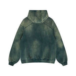 Pull-over à capuche surdimensionné personnalisé pour hommes, Streetwear d'hiver lavé à l'acide avec logo brodé 100% coton, poids du tissu de 500 grammes - Product Image 2