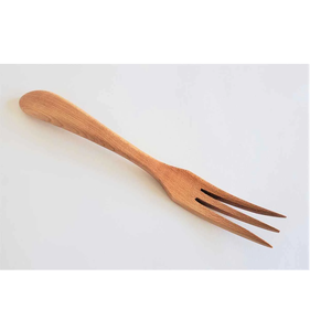 Fourchette en bois cuillère pour voyage cuillère en bois et fourchette ensemble fourchette en bois couteau meilleure vente ce produit - Product Image 3