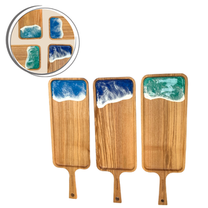 ถาดไม้อีพ็อกซี่เรซินคลื่นทะเลสำหรับเสิร์ฟและตกแต่งในเวียดนามขายส่ง - Product Image 5