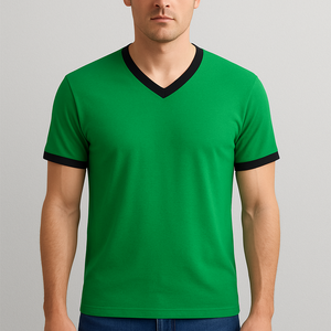 T-shirt sportif et écologique pour hommes et femmes 100% coton, coupe ample, teint en fil vierge, avec impression numérique personnalisée - Product Image 5