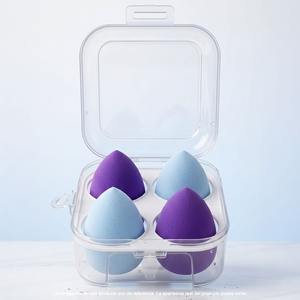 Kit de 4 Esponjas de Maquillaje Generica con Estuche Transparente, Incluye Aplicación Perfecta, Acabado Profesional, Lavables, Premium - Product Image 1