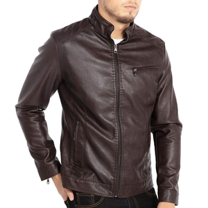 Veste en cuir véritable pour homme de la meilleure qualité pour l'automne et l'hiver, style streetwear, teinte unie avec service OEM, veste pour homme - Product Image 1