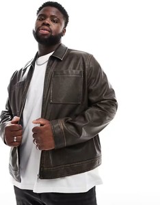 Chaqueta de invierno transpirable de buena calidad para hombre, chaqueta de cuero de vaca de línea de seda para hombre, los mejores fabricantes OEM, chaqueta Real de nuevo estilo - Product Image 6