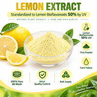 Poudre d'extrait de citron LongBio, bioflavonoïdes 50%, extrait de fruit de citron UV pour compléments alimentaires, OEM ODM, approvisionnement en vrac