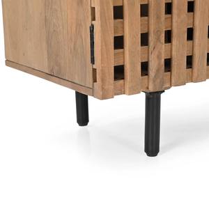 Meuble TV moderne en bois de noyer massif flottant, design nouveau, rangement, style campagnard contemporain, chambre à coucher, salon, meuble multimédia durable - Product Image 6