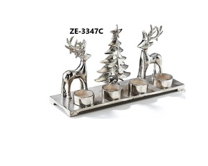 Bougeoir à finition antique pour décor de salon élégant Ensemble cadeau de table en fer radieux par Zahid Exports grand grossiste - Product Image 1