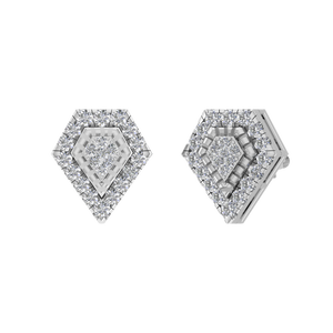 Pendientes de Diamantes de Corte Brillante en Oro Blanco Sólido de 14K, Elegantes, OEM ODM, Certificados por IGI, Joyería de Fiesta, Diamantes Cultivados en Laboratorio - Product Image 3