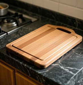 Tabla de Cortar de Madera Artesanal, Ecológica, Duradera, de Forma Rectangular, Apta para Lavavajillas, Personalizable, para Cocina y Servir - Product Image 1