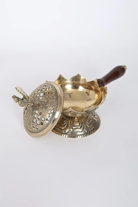 Quemador de carbón pulido con aroma islámico árabe de 2025, quemador de incienso de mango largo, cantidad personalizada - Product Image 4