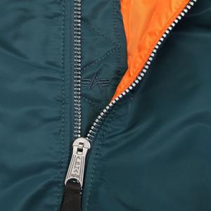 Veste bomber en nylon imperméable écologique en gros pour hommes, style streetwear, logo brodé en position avant, service OEM plus - Product Image 3