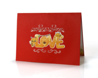 Tarjeta de felicitación 3D con diseño de abejas y flores para un feliz Día de San Valentín
