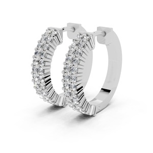 Pendiente clásico de diamantes brillantes para mujer, para mujer, en oro amarillo platino o oro blanco y oro rosa, de la marca de la moda, de la marca, de la marca - Product Image 3