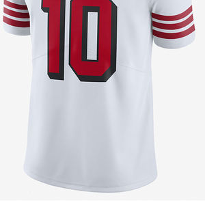 Maillot de football américain personnalisé avec nom et numéro, col en V, unisexe, respirant, séchage rapide, 100% polyester, maillot de sport - Product Image 6