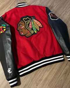 Chaqueta Universitaria de Invierno de Alta Calidad para Hombre, Bordado Chenille, Lana/Poliéster, Diseño Reversible Frontal, para Juegos de Béisbol, Personalizable - Product Image 2