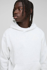 Sweat à capuche 430GSM en tissu extensible lourd avec poche kangourou, logo personnalisé, impression par transfert thermique, unisexe, surdimensionné, hiver - Product Image 3