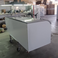 Congélateur-réfrigérateur îlot à grande capacité, 3 portes, en alliage d'aluminium, à commande numérique, à refroidissement direct, écoénergétique, automatique