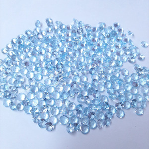 Topacio Azul Cielo Natural de Calidad AAA al por Mayor, Talla Redonda Facetada de 11x11, Corte Radiante, Gema Suelta para Joyería - Product Image 3