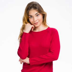 Suéter Elegante e Informal para Mujer Gioconda con Cuello de Lazo en la Parte Delantera, 100% Lana Merino Virgen, Tejido Plano Fino, Personalizado para Invierno, Hecho en Italia - Product Image 5