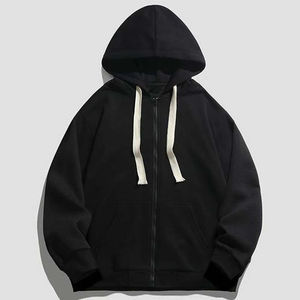 เสื้อฮู้ดมีซิปผ้าคอตตอนโอเวอร์ไซส์สำหรับผู้ชายเสื้อฮู้ดผ้าคอตตอนโอเวอร์ไซส์ออกแบบได้ตามต้องการสำหรับฤดูหนาว - Product Image 5