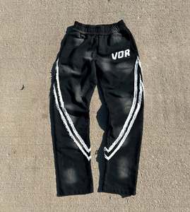 ชุดวอร์มสตรีทแวร์แบบมีฮู้ด คอลเลคชั่นฤดูหนาว ผ้าฟลีซคอตตอน 100% ทรงบ็อกซี่ ปักลายดิสเทรส ปักลายซันเฟด ขายส่ง - Product Image 4