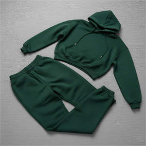 Sweat-shirt à logo imprimé en sérigraphie personnalisé Nouveauté 100% coton Hiver Dentelle Casual Wear Style Hip Hop Deux pièces Survêtements - Product Image 6