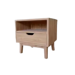 CHEVET 1 TIROIR BOIS DE TECK MASSIF FABRIQUÉ EN INDONÉSIE - Product Image 1
