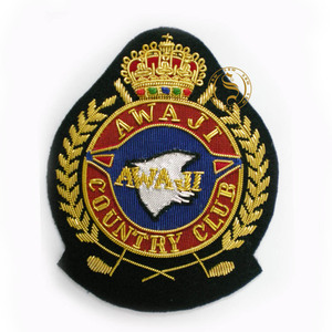 Customized Hand Made Blazer <b>Badge</b> Bullion Wire Hand Made Embroidered As Per OEM Demand - Product Image 2