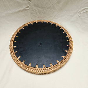 Disponible Belle Conception Artisanat Rotin Vadrouille Plateau De Service Perle De Bois pour Ramadan Eid Festival Top Tendance du Vietnam - Product Image 2