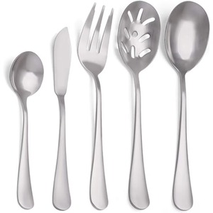 Couverts en acier inoxydable utilisés dans les ustensiles de cuisine Table Café Usage domestique Couverts finis enduits de couleur rose Poignée ronde Lot de 5 - Product Image 3