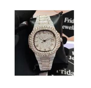 Роскошные часы с Деф-цветными муассанитами, новая коллекция, лучшее качество, часы в стиле хип-хоп для мужчин и женщин, унисекс
