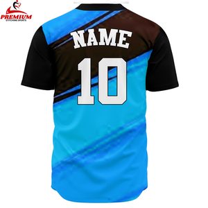 เสื้อเบสบอลแบบกำหนดเอง ระบายอากาศได้ดี ไซส์ใหญ่ พิมพ์ลายแบบซับลิเมชั่น ป้องกันแบคทีเรีย คอวี สำหรับทุกเพศ ใส่ชื่อทีมและหมายเลขได้ - Product Image 4