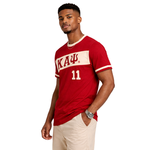 Camiseta Premium Kappa Alpha Psi Krimson, Talla Exacta, Mezcla de Algodón Suave, Insignia Bordada con Letras Griegas, Ropa de Fraternidad - Product Image 3