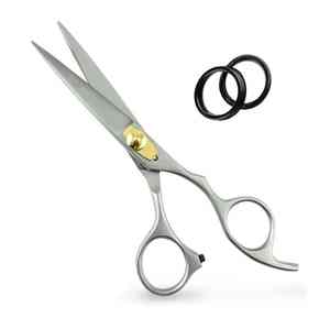 Ciseaux de coupe de cheveux à lame droite en acier inoxydable professionnel coiffeur ciseaux pointus pour hommes et femmes - Product Image 1