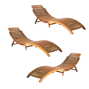 Chaises longues modernes au design simple super confortables pour piscine extérieure et meubles de plage lit de soleil chaise de plage en bois - Product Image 6