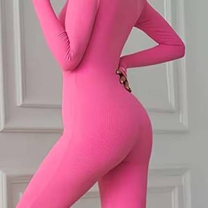 Combinaison de sport moulante pour femme, une pièce, pour yoga et fitness, avec dos sexy - Product Image 6