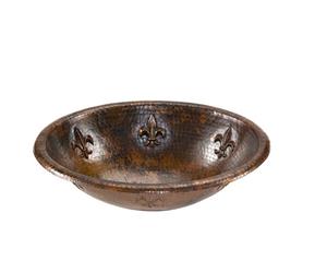 Évier martelé en cuivre de qualité supérieure de forme ronde pour l'évier de bassin d'ustensiles de cuisine d'utilisation de salle de bains en vrac - Product Image 5