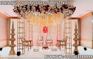 Impressive <b>Mehndi</b> Theme Stage Decoration Designer <b>Mehndi</b> Stage With <b>Candle</b> Walls Splendid Wedding <b>Mehndi</b> Stage Decor Ideas UK - Product Image 3