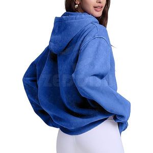 2025-26 nouveaux vêtements à la mode grande taille femmes lavage à l'acide sweats à capuche coton Style décontracté lavage à l'acide sweats à capuche respirant avec OEM - Product Image 4