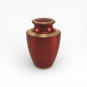 Urne funéraire en gris métallisé brossé avec bande à motif de cœur et design moderne classique pour commémoration - Product Image 4