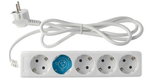 Serie Standard multi-base con 5 prese, 1,5 metri, bianco (GSC 0000012) - Product Image 1