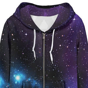 เสื้อฮู้ดซิปเทอร์รี่ลายท้องฟ้ายามค่ำคืนฤดูหนาว พิมพ์ลายดิจิทัล เนื้อผ้านุ่มพิเศษ ผ้าโพลีเอสเตอร์ผสม มีกระเป๋า - Product Image 6