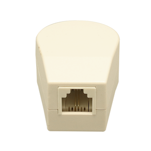 Adaptateur de prise danoise vers téléphone RJ11, blanc, acier et ABS, certifié ROHS, accessoire électronique modèle DM02, interconnexion - Product Image 4
